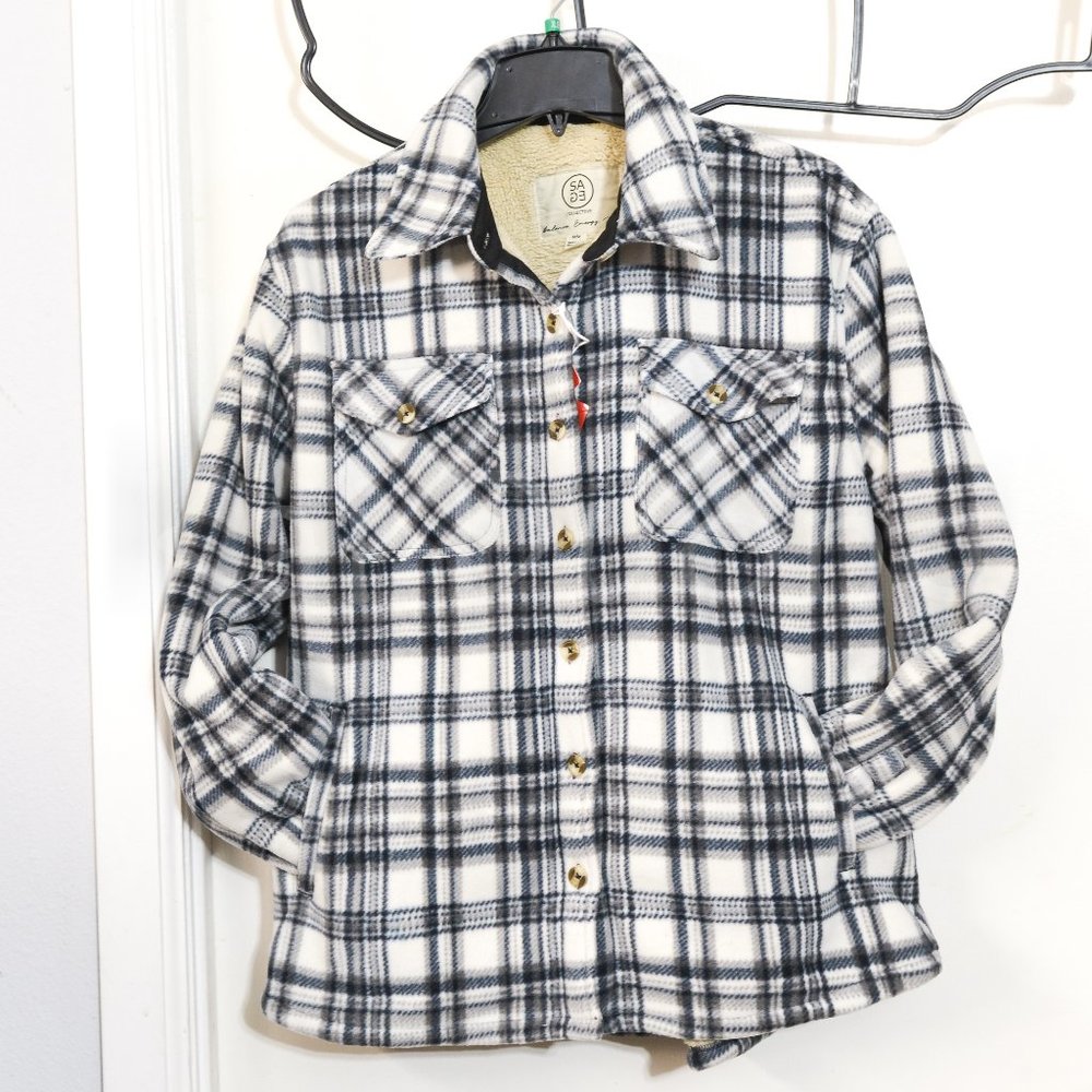 Sage Ladies' Plush Shirt Jacket WHITE - Picture 5 of 8